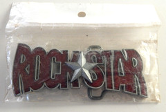 👀 BELT BUCKLE Rock Star Enameled Music Superstar NWOT 👀