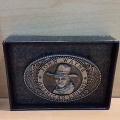 John Wayne Men&rsquo;s Silver Pewter Western Belt Buckle American Legend JW6674