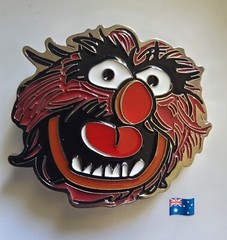 1pce Belt Buckle Red Cartoon Character 7.7×8.5cm Suit 4cm Belt Width