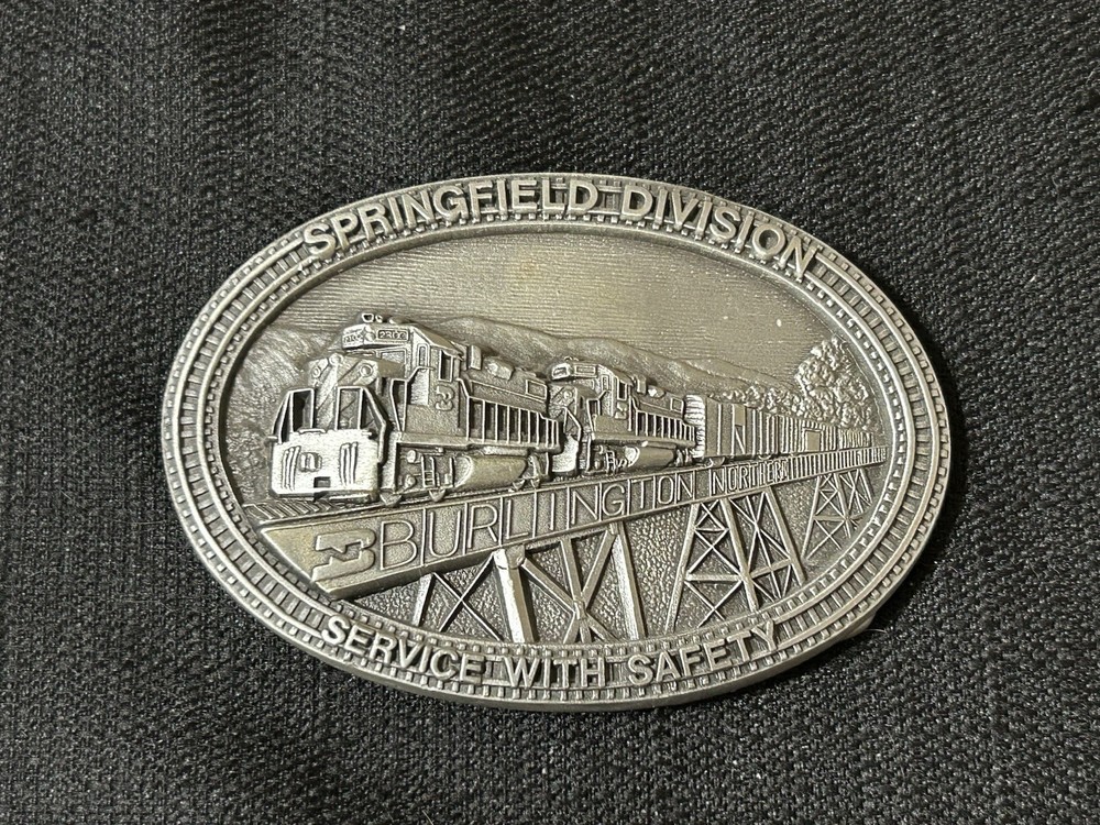 Vtg 1988 Burlington Northern Springfield Division Safety Award Limited Ed Pewter