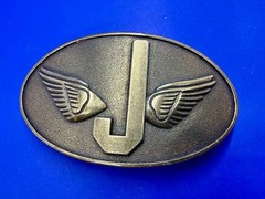 Monogram Flying Letter J Aviator Wings Taiwan Made Belt Buckle
