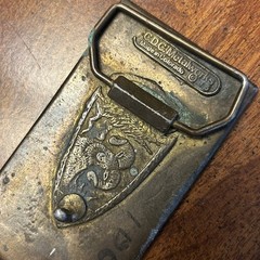 Vintage C.D.C. Metalworks Belt Buckle Bronze 1975 Vintage Geometric Ram 961