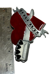 Love Hurts Sailor Jerry Dagger Heart Tattoo Belt Buckle