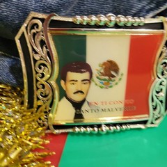 Jesus Malverde Western Belt Buckle Handcrafted Zinc Alloy Accessory For Men