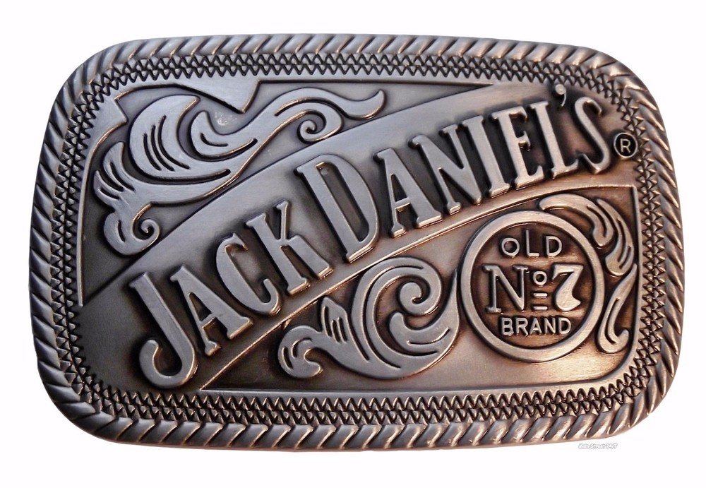 JACK DANIELS Classic Old No. 7 Brand Pewter BELT BUCKLE