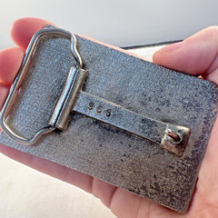 US Homegrown Silver Belt Buckle Square Outlaw Country Men Marijuana Hall of Fame