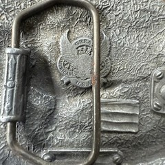 Vintage Martial Arts Belt Buckle Made In USA Peace Through Strength Kung