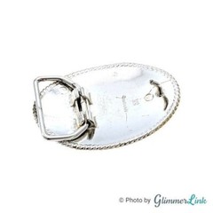 Rodeo Bull Rider Small Oval Belt Buckle