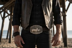 Men Women Silver Metal Belt Buckle Deer Nature Hunter Western Fashion Jeans Pant