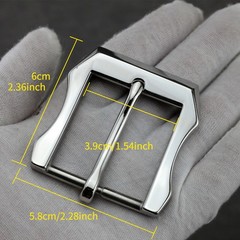 Stainless Steel Single Prong Replacement Belt Buckle Fit 1.5 Inch Wide Belt Chic
