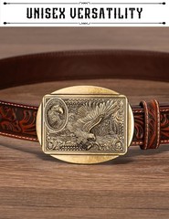 Vintage ADM Flying Eagle Cowboy Belt Buckle American Western