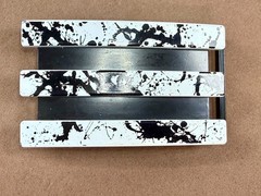 Adidas Golf 3 Stripe White & Black Ink Flash Color Trophy Award Belt Buckle