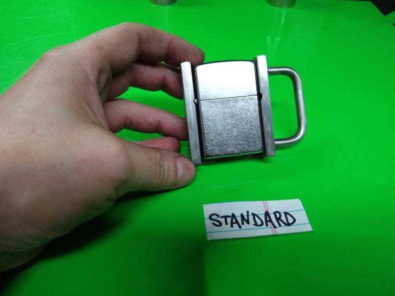 ZIPPO BELT BUCKLE HOLSTER -Handmade- STAINLESS – RT ARTISAN WORKS