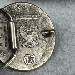 Vtg Great American Buckle Co 1980 Deer Buck 30-30 Chicago USA #478 Round