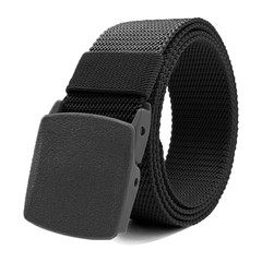 Vyxoran Nylon Belts for Men Military Tactical Slide Plastic 120cm, Black