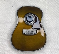 Acoustic Dreadnaught Guitar BELT BUCKLE 3.5” Bluegrass Rock Music