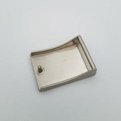Silver Tone 2.5&Prime; x 1.75&Prime; Belt Buckle Square Marked ITALY for 40cm Belt or 1 5/8&Prime;