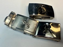 Lot of 3 Vintage slide dress style Belt Buckle&rsquo;s Letters Horse