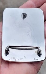 Navajo Jackson Nez Sterling Silver Overlay Belt Buckle Man in the Maze Eagle 76g