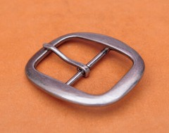 DIY Heavy Strong Center Bar Pin Belt Buckle Silver Plated Fit 40mm Leather Strap