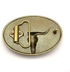 Texus longhorn belt buckle vintage Western Cowboy Retro Cool Oval Large Bull