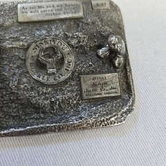 VTG 1983 Siskiyou Belt Buckle Let The Glory Of The Lord Endure Forever Paradise