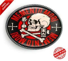 Memento Mori Belt Buckle – Victorian Skull Handmade Silver Buckle – 134-4