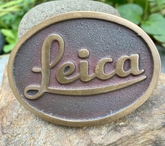 Vntg Leica Camera Belt Buckle Solid Brass 3×2 1/8” Leica Camera