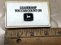Vintage John Deere Belt Buckle Leadership You Can Count On Metal Tile