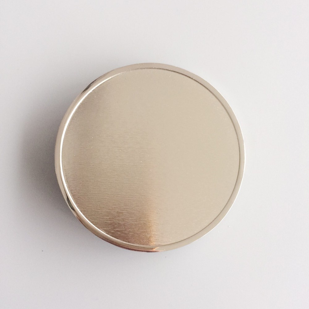 Bright Silver Round Blank Custom Belt Buckle