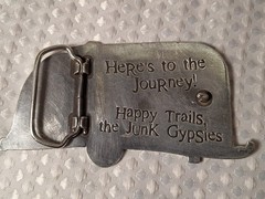 Not All Who Wonder Are Lost Metal Belt Buckle Camping Travel Camper Trailer