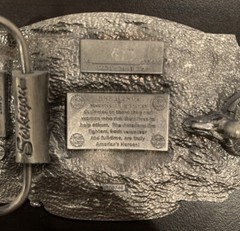 Vintage 1998 Siskiyou Buckle Co. American Firefighter Pewter Commemorative Belt