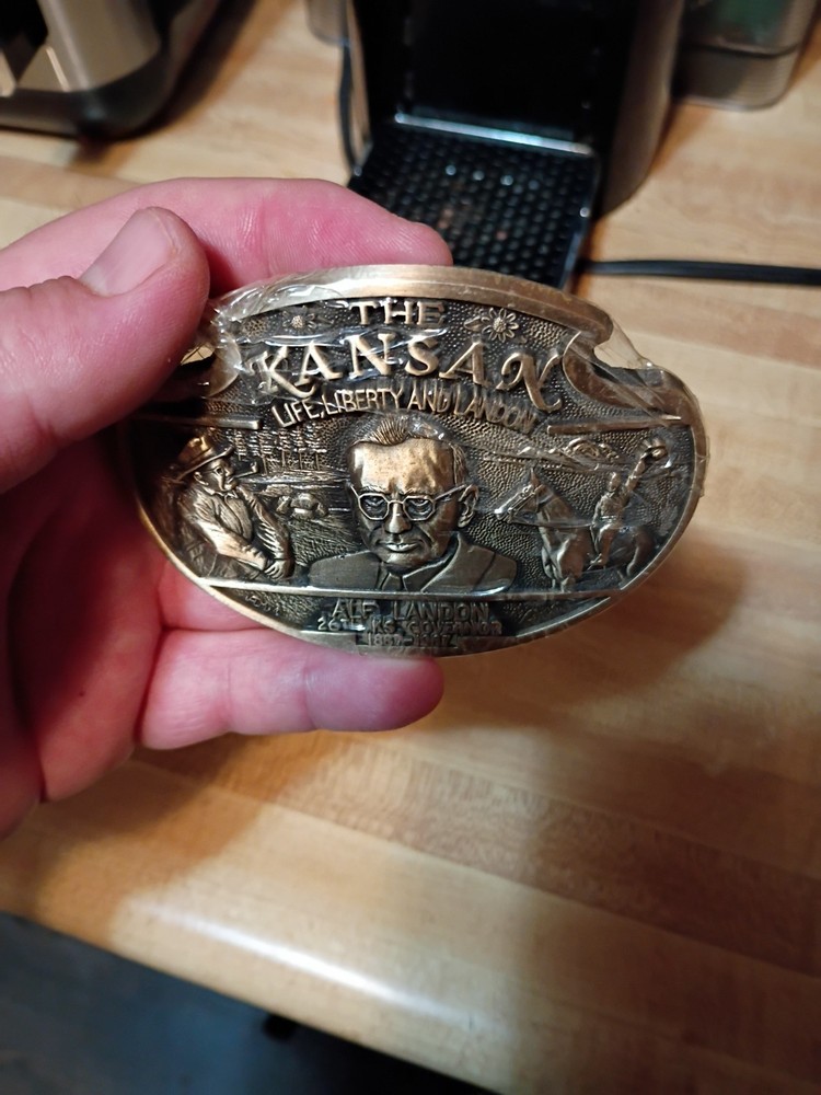 The Kansan Life Liberty & Landon Alf 26th Kansas Governor Belt Buckle Politician