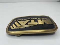 Vintage (MTA) Mine Technik America INC. Brass Belt Buckle. Limited Edition 1998