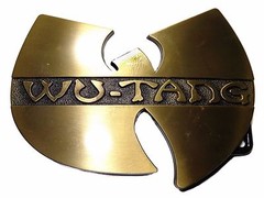 WU-TANG Music Metal Logo Goldtone BELT BUCKLE