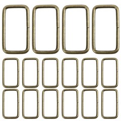 20Pcs Clothes Metal Buckle Strap Keeper in Golden Sturdy and Fade Resistant