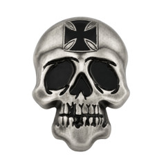 Skull Skeleton Head Metal Belt Buckles Biker Style Silver Tone Cross Gothic
