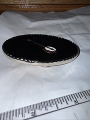 Vintage Banjo Bluegrass Silver Black Belt Buckle Rare Fast Free Shipping
