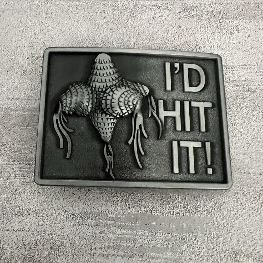 Metal Novelty Men&rsquo;s Belt Buckle Pinata « I&rsquo;d Hit It » New Buckle Rage