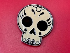 White Skull Mexican Katrina Dia De Muertos Day Of The Dead Cutout Belt Buckle