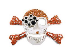 Men Women Skull Belt Buckle Blinged Halloween Party Costume New Skeleton Fashion