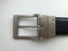 Columbia Mens 36/90 Reversible Leather Belt Brown Braid to Smooth Black Twist