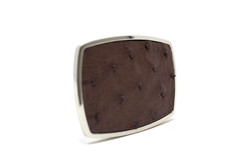 Ostrich Belt Buckle, Exotic Belt Buckle, ( 1.5 ») Removable Western Buckle