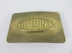 Vintage 1960&rsquo;s DuPont Solid Brass Metal Belt Buckle – Western Style