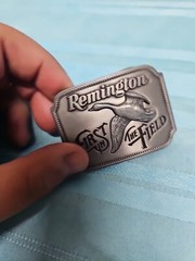 Remington Arms Company « First In The Field » Belt Buckle 1980 Canada Goose VTG
