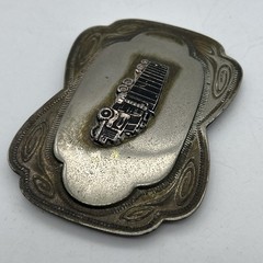 Vintage Truck Trailer Metal Belt Buckle Trucker