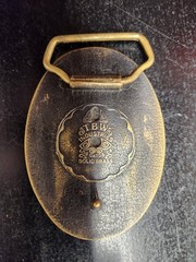 JTBW Industries Belt Buckle Antique Brass 3.5&Prime; Sheriff Star Solid Brass Enamel