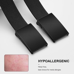 MACBORO 2-Pack TSA Approved Hypoallergenic Size 43 (Fits Waist 35-40）, Black