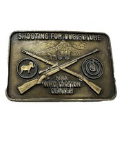 Vintage NRA WHITTINGTON CENTER BELT BUCKLE Shooting Future NM Hunting Rifle