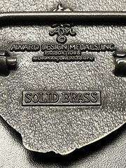Vintage Anglers Of America First Edition Solid Brass Fishing Belt Buckle